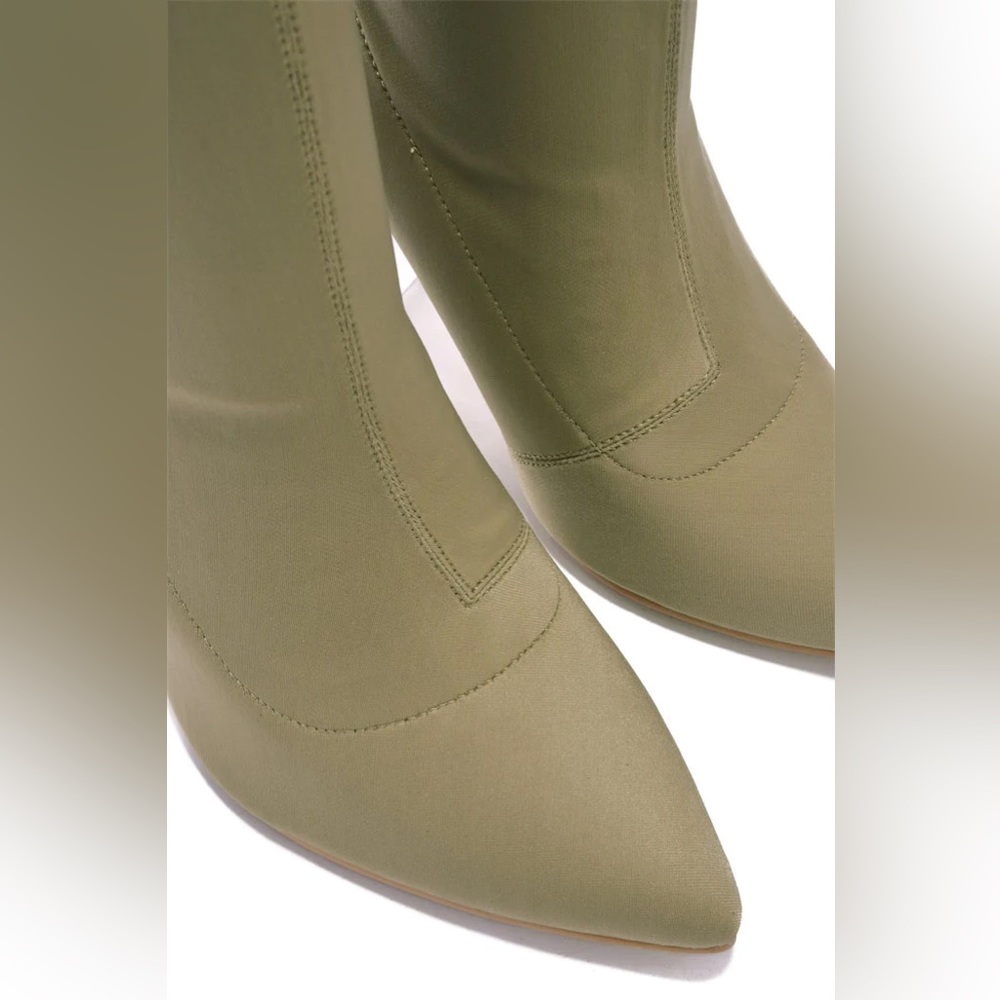 Taupe clear heeled bootie - Picture 4 of 4